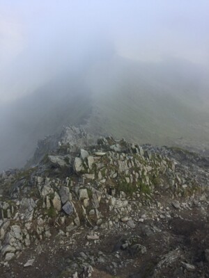 Striding edge in the mist Striding edge in the mist