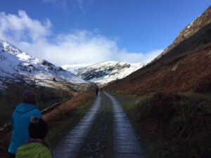 walk up the old mine road towards Helvellyn walk up the old mine road towards Helvellyn